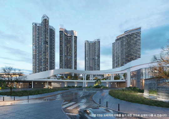 울산 롯데캐슬 블루마리나 투시도.  <사진=롯데건설>